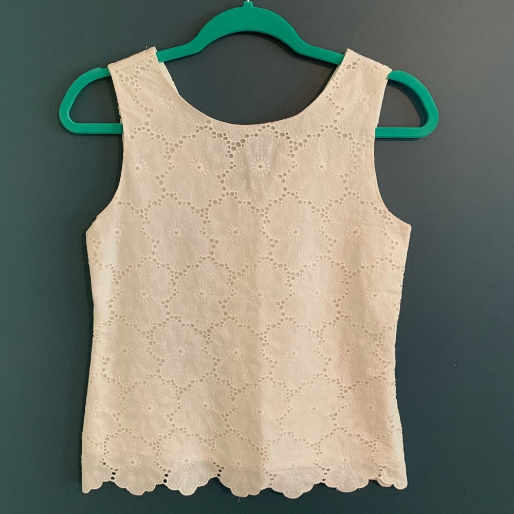 Kate Spade Girls Eyelet Sleeveless Top